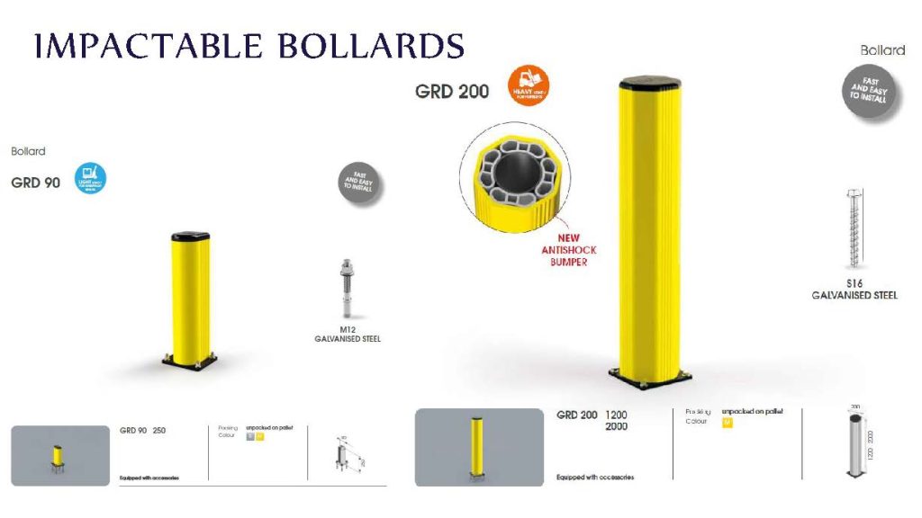 Impactable Bollards for protecting your warehouse