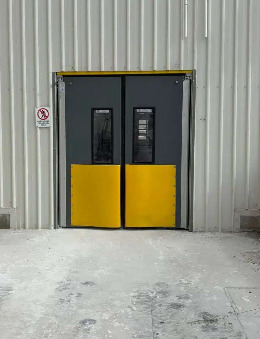 Swing Doors with 600H Yellow Buffers